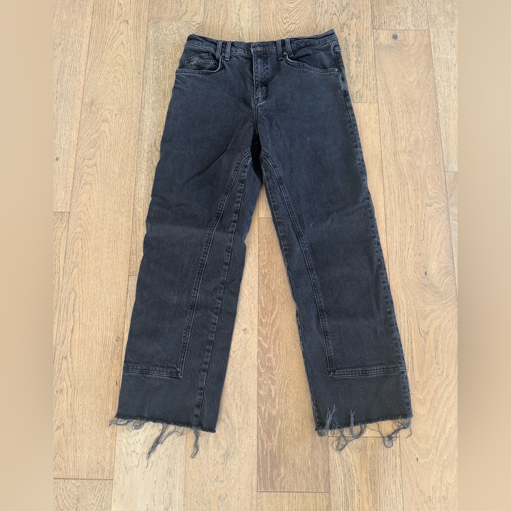 We The Free Black Frayed Hem Jeans